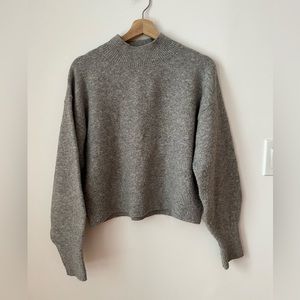 & Other Stories Grey Mock Neck Sweater